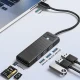 Orico PAPW3AT-C3 USB-C sadalītājs ar 3x USB-A 3.0 un SD/MicroSD lasītāju 1m Melns