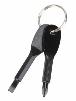 Screwdriver Keychain Set NZ4E Flat & Phillips, Black
