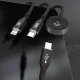 Dudao A12Max+ 3in1 lādēšanas kabelis USB-C / Lightning / Apple Watch 1.2m, PD 100W