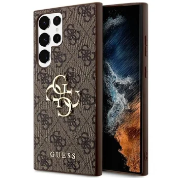 Guess 4G Big Metal Logo vāciņš Samsung Galaxy S24 Ultra brūns