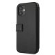 Apple iPhone 12 mini 5.4\" US Polo Embroidery Collection Book Case Cover (USFLBKP12SPUGFLBK), Black