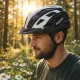 Ikonka Rallex velosipēdista ķivere, L (58-62 cm), melna/balta