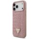 Guess Rhinestone Triangle Logo vāciņš iPhone 17 Pro Max, Rozā