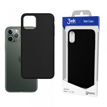 Apple iPhone 12 / 12 Pro 6.1" 3MK Matt Case Cover, Black | Matēts Telefona Maciņš Vāks Apvalks Bampers