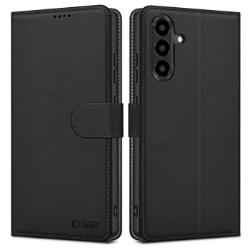 Tech-Protect Samsung Galaxy A36 5G atverams vāciņš maciņš grāmatiņa Wallet, matēts melns