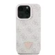 Кожаный чехол Guess Metal Logo Strass Crossbody для iPhone 16 Pro - розовый