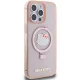 Чехол Hello Kitty для iPhone 15 Pro Max Ring Stand Glitter MagSafe, розовый