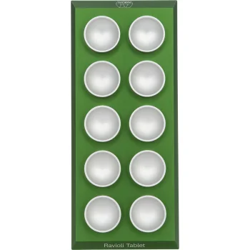 Marcato Ravioli Tablet Ravioli Tray with Rolling Pin, Green