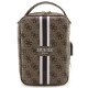 Guess 4G Printed Stripes Accessory Organizer Bag, Brown