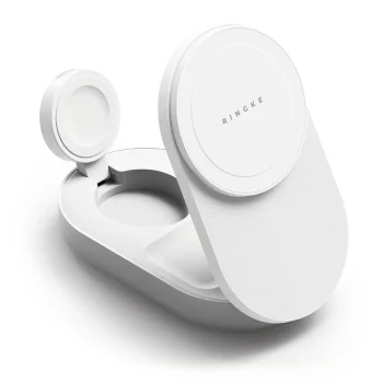Беспроводное зарядное устройство Ringke 25W 3-in-1 MagSafe, белое