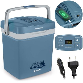 Портативный автохолодильник Berdsen Icemax 26 л с режимом ECO, синий