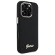 Guess Silicone Script Metal Logo & Frame vāciņš iPhone 16 Pro Max – melns | Phone Case Cover
