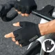 Velo cimdi Rockbros TLS004 ROAD TO SKY bez pirkstiem S, melni