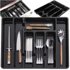 Expandable Cutlery Tray for Kitchen Drawer Ruhhy 24748, Black