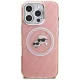 Karl Lagerfeld IML Glitter Karl & Choupette MagSafe vāciņš iPhone 16 Pro Max, Rozā