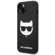 Karl Lagerfeld Silicone Choupette Head MagSafe vāciņš iPhone 14 Plus, Melns