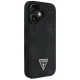Guess Grained Hot Stamp Peony MagSafe vāciņš iPhone 16 - Melns