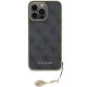 Guess iPhone 15 Pro Max vāciņš 4G Charm, pelēks