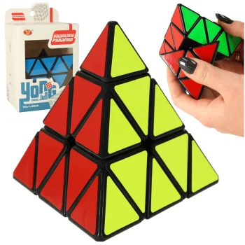 Ikonka Pyraminx Logic Game - Puzzle Cube, 9.7 cm