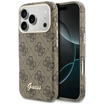 Guess 4G Script MagSafe MagCase iPhone 17 Pro telefonam – brūns | Phone Case Cover