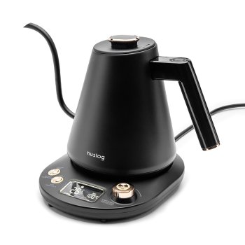 Huslog Variable Temperature Electric Kettle 1L with Control Base for Coffee & Tea, Black