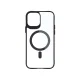 3mk iPhone 12 Pro Max Case Satin Armor MagCase, Clear with Black Frame