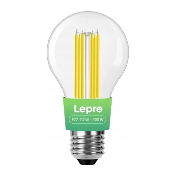 Светодиодная филаментная лампа LEPRO 100094-WW-EU E27, 7.2W (100W), 1521 лм, 2700K
