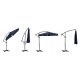 Складной садовый зонт 8 сегментов 350 см, Tемно-синий | Folding Garden Umbrella