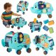 Montessori Elephant – Interactive Sorter and Pounding Toy with Hammer, 26 cm