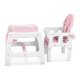 Ricokids 7091 Sinco 5-in-1 bērnu barošanas krēsliņš, rozā