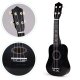 ECOTOYS Wooden Ukulele for Kids, 4-String Guitar Toy, Black