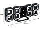 Electronic LED Alarm Clock with Thermometer, Black