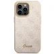 Guess iPhone 14 Pro vāciņš 4G Vintage Gold Logo, rozā