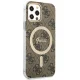 Apple iPhone 12 / 12 Pro 6.1\'\' Guess 4G Print MagSafe Case Cover (GUBPP12MH4EACSW) + Charger, Brown | Telefona...