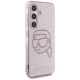 Чехол Karl Lagerfeld Rhinestones K. Head Logo для Samsung Galaxy S25 розовый