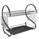 2-Tier Dish Drying Rack, Black