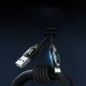 Кабель Wozinsky WUALC2 USB-A на Lightning с LED-дисплеем, 2.4A, 2м, Черный