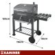 Kaminer 00027318 Charcoal Garden Grill with Lid, 120x116x55 cm, Black