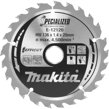 Пильный диск Makita E-12120 EFFICUT 136x20 мм 25Z по дереву