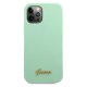 Guess Silicone Vintage Case for Apple iPhone 12 Pro Max, Green