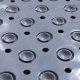 Противоскользящий массажный коврик для ванной 68x35 см, серый
