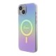 Guess IML Iridescent MagSafe apvalks iPhone 15 Plus - violets | case for purple