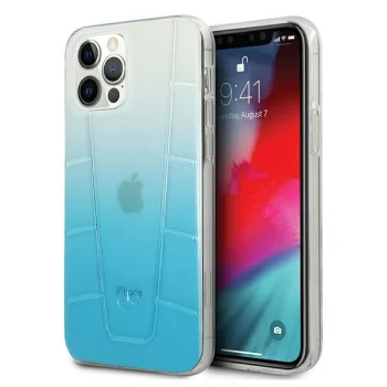 Чехол Mercedes для iPhone 12 Pro Max Transparent Line, синий