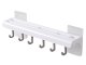 Wall-Mounted Knife and Kitchen Utensil Holder with 6 Hooks