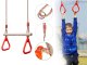 Деревянные гимнастические качели-трапеция для детей с ручками...