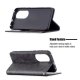 Huawei P50 Geometric Pattern Leather Stand Case Cover - Black | Vāks Maciņš Maks Grāmatiņa Apvalks