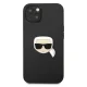 Чехол Karl Lagerfeld для iPhone 13 mini Leather Ikonik Karl\'s Head, черный