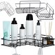 Loft corner bathroom shower shelf hanging hook black