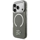 Karl Lagerfeld IML KL Script Logo MagSafe Case for iPhone 17 Pro, Black