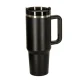 Termokrūze ar salmiņu un rokturi, 1200 ml, Melna